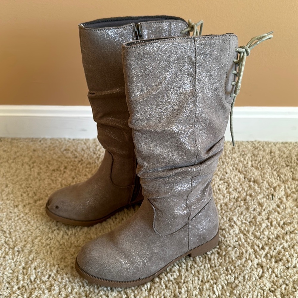 Toddler girls Harper Canyon Metallic Slouchy High Boots